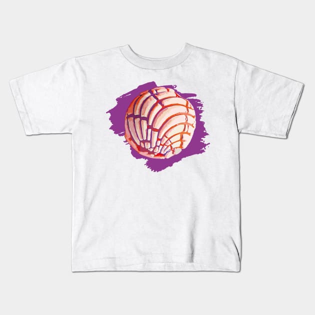 Watercolor bread mexican concha pan dulce mexican food lover Kids T-Shirt by T-Mex